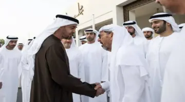 محمد بن زايد يعزي في وفاة أحمد محمد الحمادي وفاطمة علي أحمد